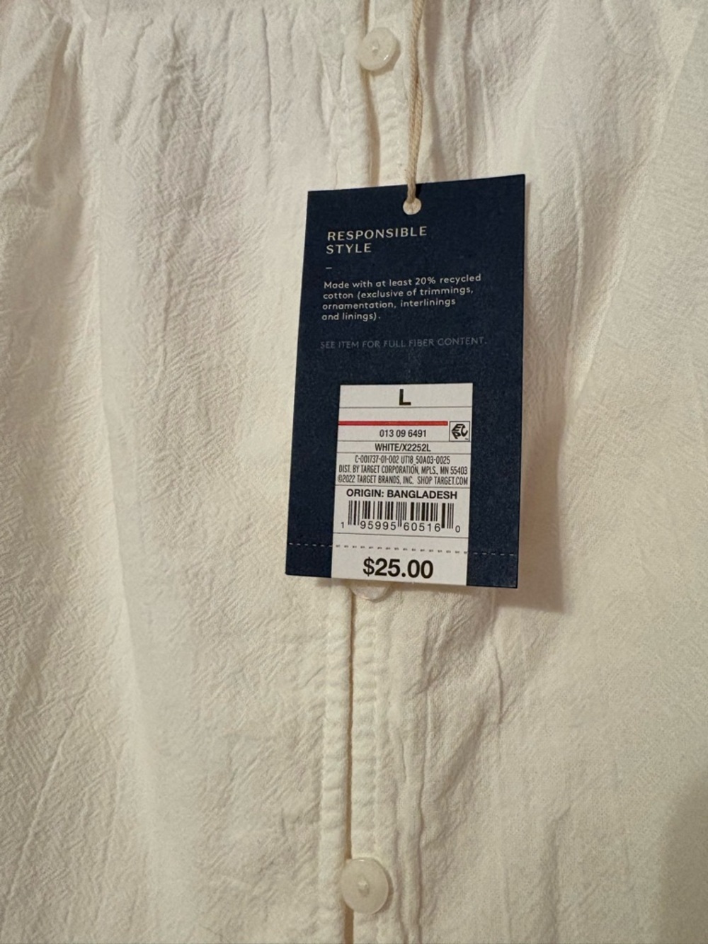 Universal Threads White Button-Front Sundress with Ruffle Straps - Picture 4 of 5